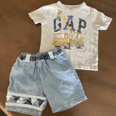 BREEZE 90cm GAP 半ズボン　Tシャツ　セット　クレーン車