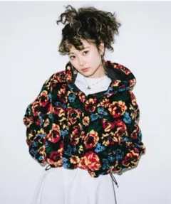 最終値下げX-girl 花柄ボアジャンパー