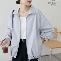 Discoat【日差しから守る UPF50】UVカットスタンドシャツブルゾンのサムネイル
