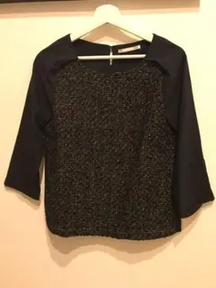 【アーバンリサーチ】ツイード調コンビネイションブラウス