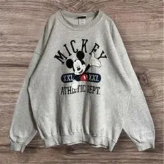 90s オールドディズニー スウェット XL グレー カプセルロゴ 4979