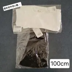 新品100cmブランシェス　ダブルフリル半袖Tシャツ(白)　1分丈スカッツ(黒)