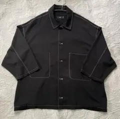 HARE メンズブラックオーバーサイズシャツmedium 半袖のサムネイル