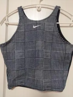 Nike アシンメトリー千鳥格子タンクトップ M　ヨガウェア