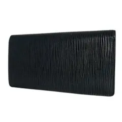 美品⭐︎現行 ルイヴィトン ノワール エピ ポルトフォイユブラザ 二つ折り長財布