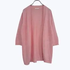 グラシア トッパーカーディガン ピンク M 薄手 七分袖 羽織り 春夏のサムネイル