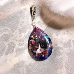 同梱値引100円❤️No.2626 レジン ペンダントトップ 猫 ネコ ねこ