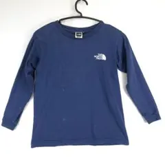 ノースフェイス 長袖Tシャツ　ネイビー キッズMサイズ　NTJ37331