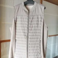 ミゼール　3Lサイズ　裏起毛ニット×キルトタフタベスト