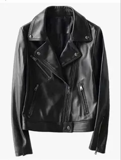 黒レザージャケット シングルライダース