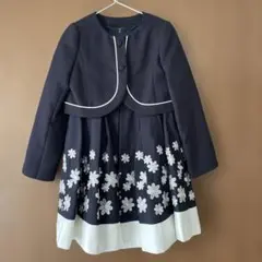 Petit main フォーマルワンピース ジャケット　コサージュ付き