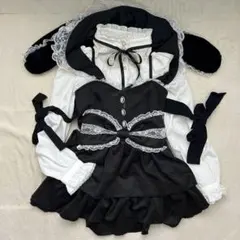 地雷 ジェイミーエーエヌケー ティアード フリル リボン ワンピース セット