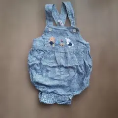 Familiar チェック柄ロンパース 70