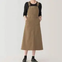 無印良品 ストレッチチノサロペットスカート　Mサイズ