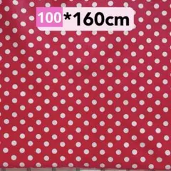 生地　100*160cm 赤　レッド水玉　ドット　ハンドメイド　手芸　手作り　布