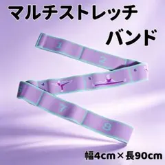 新品 紫ヨガ ストレッチ マルチストレッチバンド 8ループ トレーニング　大人気