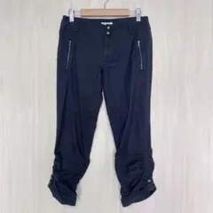 ルイシャンタン【38】【M】裾くしゅくしゅ　クロップド丈　パンツ　おしゃれ　夏のサムネイル
