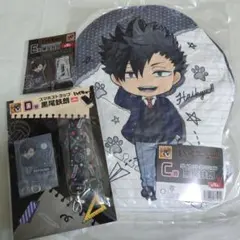 グッスマくじ　ハイキュー!!　 黒尾 クッション アクスタ スマホストラップ