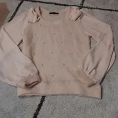 INGNI パール付きニット ピンク 長袖