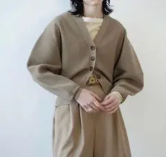 【CLANE/クラネ】CURVE SLEEVE KNIT CD カーディガンのサムネイル