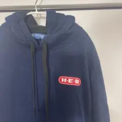 H-E-B ネイビーパーカー フーディ　プルオーバー　コットン　スウェット