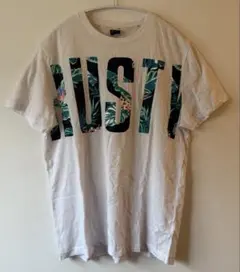 【RUSTY】ボタニカル柄 ロゴTシャツ L ラスティ