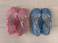 キラキララバーサンダル　ピンクと水色のセット販売