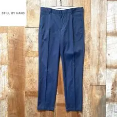 【美品】still by hand 1タック コットン スラックス パンツ 46のサムネイル