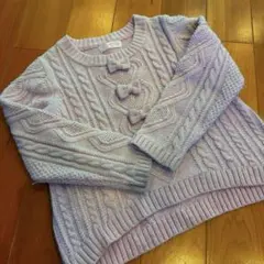 1週間で削除予定⭐︎ mezozo piano メゾピアノ薄紫 セーター　120