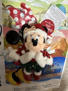 ミニーぬいぐるみバッジ　2025クリスマス