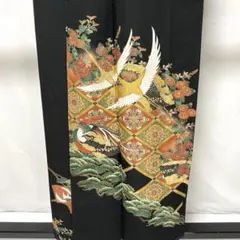 【寿光織】正絹　黒留袖　帯セット　国宝の美　袋帯　ガード　比翼付き 寿光織】正絹 黒留袖 帯セット 国宝の美 袋帯 ガード 比翼付き