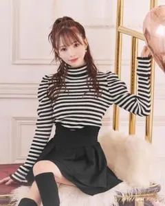 ミシェルマカロン　ボーダーニットトップス