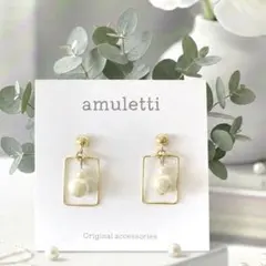 コットンパールピアス/チタンポスト/華奢ピアス/結婚式/フォーマル/小ぶり/軽量