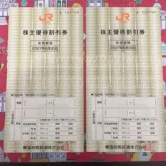 JR東海　株主優待割引券　2枚のサムネイル