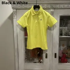 ブラックアンドホワイト 半袖ポロシャツ M イエロー ゴルフのサムネイル