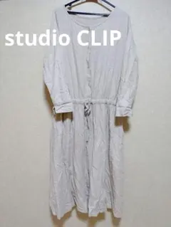 スタディオクリップ　リネン　2WAY　ワンピース　シャツ　ブラウス
