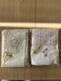 タオルセット 花柄刺繍 2枚