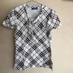 Burberryロンドンブルーレーベルフレンチスリーブリボン半袖38 - メルカリ
