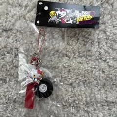 未使用】ハローキティ ロック根付け 天使の羽根 翼 ギター赤 - メルカリ