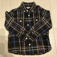 DOUBLE.B チェック長袖シャツ 110 ミキハウス　ガーゼ　トレーナー