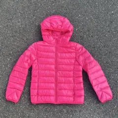 00s Old UNIQLO ピンクウルトラライトダウンジャケット 短丈 Y2K