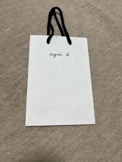 agnès b. ショップ袋 中型 ホワイト