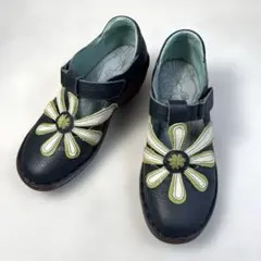 美品 Estacion エスタシオン 本革 フラワー レザーシューズ L 花柄のサムネイル