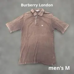 Burberry London バーバリー ポロシャツ ブラウン ホース刺繍ロゴ