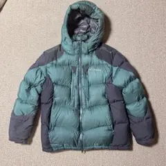 Columbia フード付きダウンジャケット グリーン/ネイビー