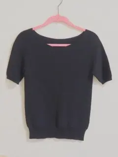 JENNE 半袖ニット ブラック Sサイズのサムネイル