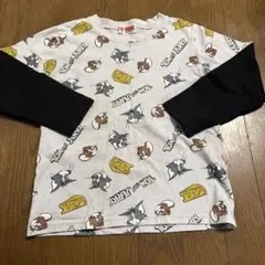トムとジェリー　長袖Tシャツ　男の子　重ね着風