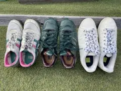 【訳あり・3足セット】オニツカタイガー / アディダス スニーカー まとめ売り