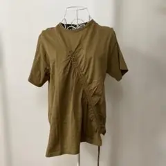 AMERICAN HOLIC サイドギャザー Tシャツ M オリーブ