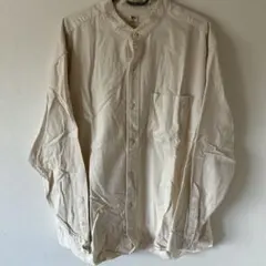 UNIQLO スタンドカラーシャツ アイボリー XL